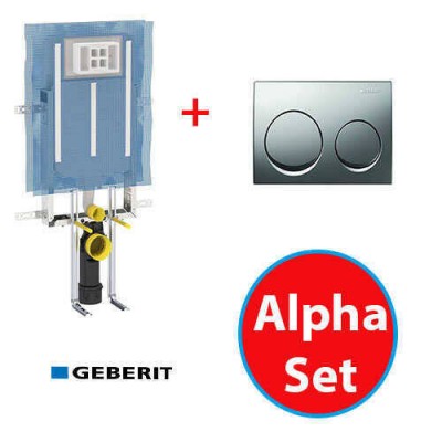Geberit Alpha Set-Parlak Krom