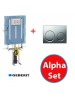 Geberit Alpha Set-Parlak Krom