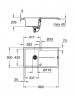 Grohe K400 Kuvars Kompozit Eviye 50 -C 86/50, Granit Siyah Rengi 