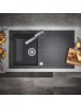 Grohe K400 Kuvars Kompozit Eviye 50 -C 86/50, Granit Siyah Rengi 
