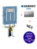 Geberit Alpha Üçlü Set-Mat Krom