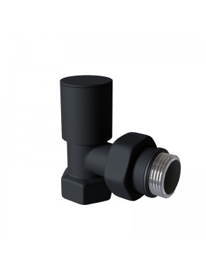 Radyatör Vanası 1/2'' Siyah Köşe (Metal Volanlı)
