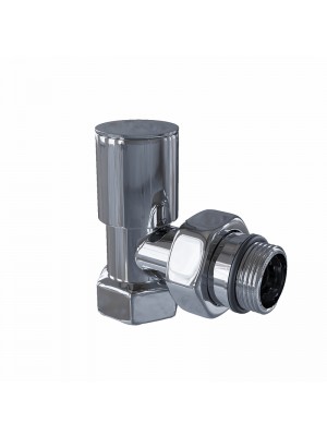 Radyatör Vanası 1/2'' Krom Köşe (Metal Volanlı)