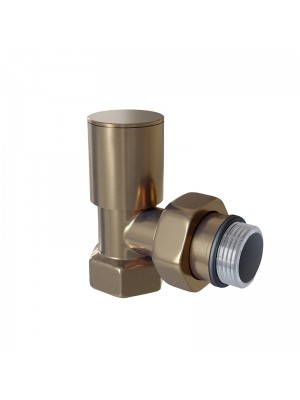 Radyatör Vanası 1/2'' Mat Nikel Köşe (Metal Volanlı)