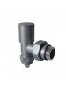 Radyatör Vanası 1/2'' Antrasit Köşe Pex (Metal Volanlı 16*2mm Boru Bağl. Rakorlu)