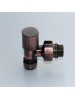 Radyatör Vanası 1/2'' Bakır Eskitme Köşe Pex (Metal Volanlı 16*2mm Boru Bağl. Rakorlu)