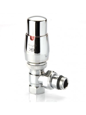 Termostatik Radyatör Vanası 1/2'' Krom Köşe
