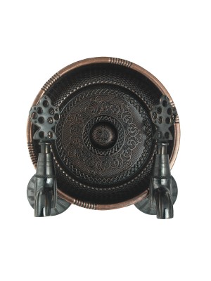 İkili Hamam Taslı Lüx Bakır Eskitme Osmanlı Musluk 